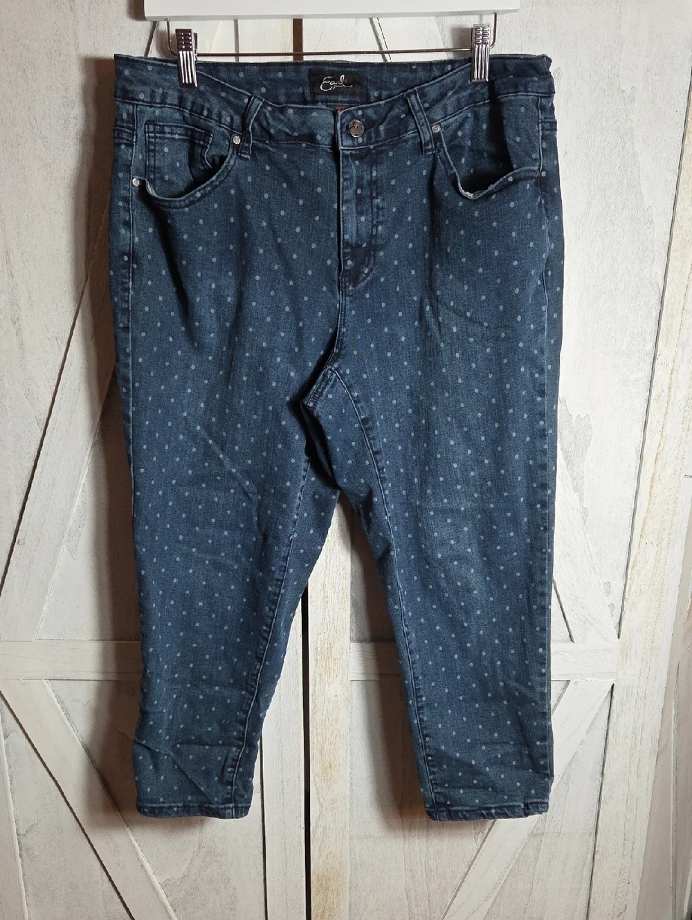 Earl Jeans Polka Dot Capri Jeans Size 18W